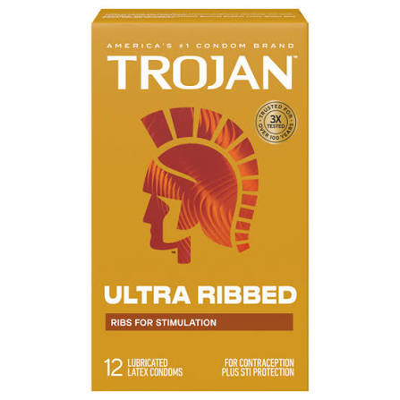 Save on Trojan Ultra Ribbed Lubricated Latex Condoms Order Online Delivery | Giant