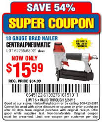 Check spelling or type a new query. Harbor Freight Tools Coupon Database Free Coupons 25 Percent Off Coupons Toolbox Coupons 18 Gauge Brad Nailer