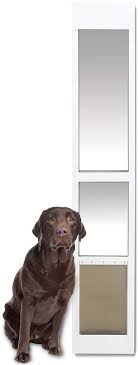 If you have a very tall dog it may be necessary to add a rise to the extra large size. Petsafe Sliding Glass Cat And Dog Door Insert Great For Apartment And Patio Slider Doors Small Medium Larg In 2020 Dog Door Insert Dog Door Pet Door Installation
