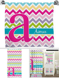 *free* shipping on orders $49+ and the best customer service! Colorful Chevron Bath Towel Personalized Personalized Bath Towels Chevron Bathroom Bathroom Decor Accessories