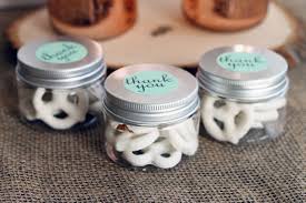These Wedding Favors In Small Mason Jars Are Perfect For Your Wedding The Jars Are Actually Plas Mason Jar Wedding Favors Mason Jar Favors Wedding Favour Jars