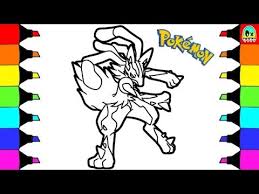 Lugia legendary pokemon coloring pages. Pokemon Coloring Pages Mega Lucario Colouring Book For Kids Youtube