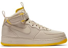 Air force 1 utility mid. Nike Air Force 1 Mid Canvas Desert Sand Vivid Sulfur Ah6770 002