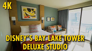 The master bedroom and bath of one and two bedroom villas at. Disney S Bay Lake Tower Deluxe Studio Overview Walt Disney World Youtube
