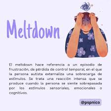 Qué son el meltdown, el shutdown y el burnout en el autismo? Acá te lo  explico🥰🌈 El meltdown se da en circunstancias donde la persona puede  perder el control emocional y tener