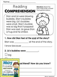 In third grade, students know that doing mathematics involves solving problems and discussing how they solved them. 29 1st Grade Reading Comprehension Worksheets Pdf 6th Grade Reading Prehension Free Reading Comprehension Worksheets First Grade Worksheets Reading Worksheets