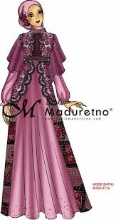 Sketsa Baju Muslim Model Pakaian Hijab Wanita Baju Muslim