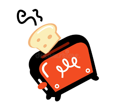 Retro Grille Pain De Dessin Anime Illustration De Vecteur Illustration Du Retro Pain 24628570