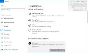 Run the blue screen troubleshooter. Troubleshooting Windows 10 Blue Screen Errors Majorgeeks