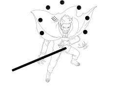 Naruto coloring pages are based on the main characters: Naruto Hokage Rikudou Sennin Mode Lineart By Saulo Nstv On Deviantart