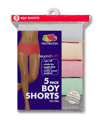 Fruit Of The Loom Fruit Of The Loom Womens Beyond Soft 5 Pack Boyshort Panties 5 Assorted Walmart Com