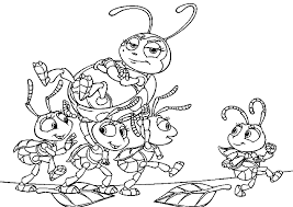 This cartoon is the first pixar's movie, and it's about tilt's life, a young ant who, by mistake, has put fire to all the harvest of the season. A Bugs Life For Kids A Bugs Life Kids Coloring Pages