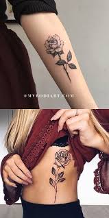 Vintage Black Single Rose Arm Rib Tattoo Ideas For Women Ideas Del Tatuaje De In 2020 Rib Tattoos For Women Rose Rib Tattoos Rib Tattoo