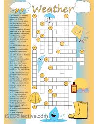 Crossword Weather Weather Vocabulary Learning English For Kids Teaching English Grammar