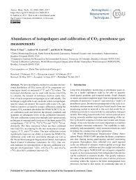 Position paper (january 2016) original english and french versions pdf, 536kb; Pdf Abundances Of Isotopologues And Calibration Of Co Sub 2 Sub Greenhouse Gas Measurements