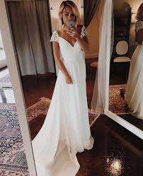 Mariage Wedding Dress Cap Sleeves Wedding Dress Chiffon Wedding Dresses