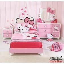 غرف نوم هيلو كيتى بناتي احدث غرف بينك للبنات قصر الديكور Hello Kitty Bedroom Decor Hello Kitty Bedroom Set Hello Kitty Bedroom