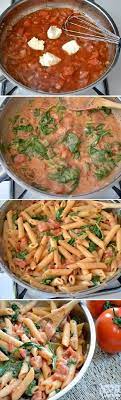 Recipe Creamy Tomato Spinach Pasta Recipes Cooking Recipes Pasta Dishes