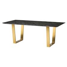 Gold dining table for less, at your doorstep faster than ever! Catrine Dining Table Black Gold Rouse Home