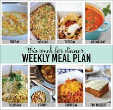Weekly Menu Plan Week Meal Plan Weekly Dinner Menu Meals For The Week