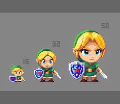 So i thought that making 8 bit pixel art meant that you made are in an 8x8 pixel box. Fan Art Of Link In 16 32 And 50 Px Format Pixelart