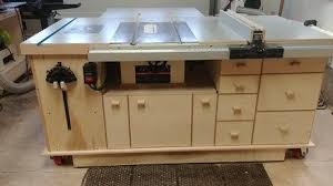 Table Saw Station Woodworking Table Woodworking Workbench Woodworking Table Saw