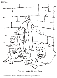 Daniel refused and was thrown to the lions, but god. Coloring Daniel In The Lions Den Kids Korner Biblewise