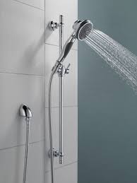 Watch as we demonstrate how to install the thoughtfully designed moen annex shower rail on tile and fiber glass surfaces. Premium 3 Setting Slide Bar Hand Shower 57021 Delta Faucet