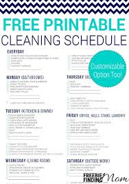 Weekly Cleaning Schedule Pdf Printable Receipt Template