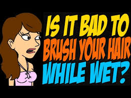 Leave your hair to dry and then preferably use a hairbrush with soft natural hog's hair bristles, which are extremely gentle on your locks. Is It Bad To Brush Your Hair While Wet Youtube