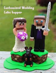 Customized Minecraft Wedding Cake Topper By Artsyvartsy On Etsy Wedding Cake Toppers Cake Toppers Wedding Cakes