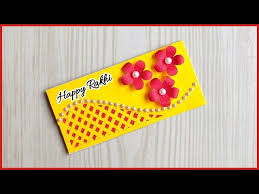 Raksha bandhan » rakhi festival fun » how to make a rakhi card. How To Make Rakhi Card At Home Diy Rakshabandhan Cards Handmade Rakhi Card For Brother Youtube
