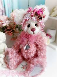 bonita charlie bear pink teddy bear bear stuffed animal pink teddy