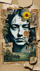 double exposure 3d optical illusion, letters of the past, nostalgy, Alex  Stoddart, expressive digital art paper multilayers looking at cam...