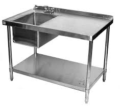 Stainless steel commercial kitchen prep & work table. Stainless Table With Sink Ultimate Restaurant Equipment