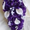 Wedding flowers bridal bouquet purple. 3