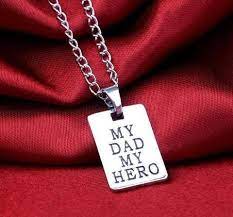 My Dad My Hero Necklace In 2021 My Dad My Hero Men S Fashion Jewelry Love Necklace