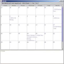 Java Appointment Calendar Application