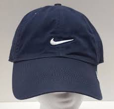 Nike Blue Baseball Cap Hat White Swoosh Strap Back One Size Fits Most Nike Baseballcap Nike Blue Hats Caps Hats