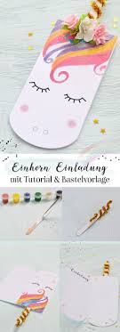 Susse Einhorn Einladungskarte Zum Ausdrucken Minidrops Einladungen Selber Basteln Einladung Basteln Einladungen