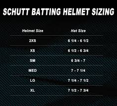 schutt batting helmet size chart jpg