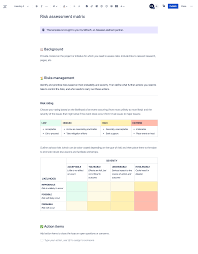 Safety professionals perform this to reduce operational risks and improve security for any organization. Risk Assessment Matrix Template Atlassian
