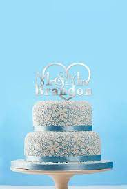 Mr Mrs Cake Topper Silver Mr Mrs Wedding Cake Topper Personalized Name Cak Wedding Cake Toppers Personalized Wedding Cake Toppers Wood Cake Topper Wedding
