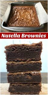 Nutella Brownies Recipe In 2020 Nutella Recipes Brownies Nutella Desserts Brownie Recipes