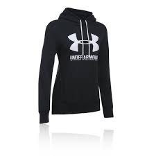 details about under armour womens ua favourite fleece pullover hoodie black sports gym hooded