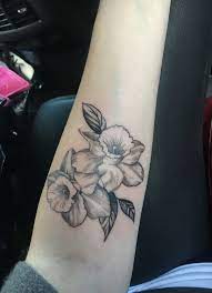 Forearmtattoo Flowers Tattoo Daffodils Delicatetattoo Femininetattoo Half Sleeve Tattoos Lower Arm Sleeve Tattoos Half Sleeve Tattoo