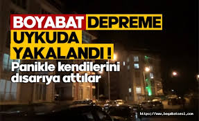 Bayburt'ta saat 17:40'ta 3.8 büyüklüğünde deprem meydana geldi. Boyabat Ta Deprem Panik Yaratti