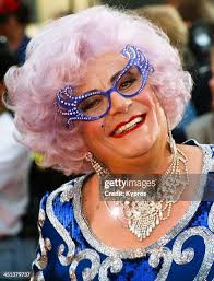 Australian comedian Barry Humphries as Dame Edna Everage, circa 1993. News  Photo