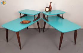 Mcm 2 tier end table. Mid Century 2 Tier Side Tables Mid Century Modern Furniture Stores Mid Century Modern Furniture Tiered Side Table