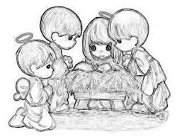 Precious Moment Away In The Manger Nativity Coloring Pages Nativity Coloring Precious Moments Coloring Pages